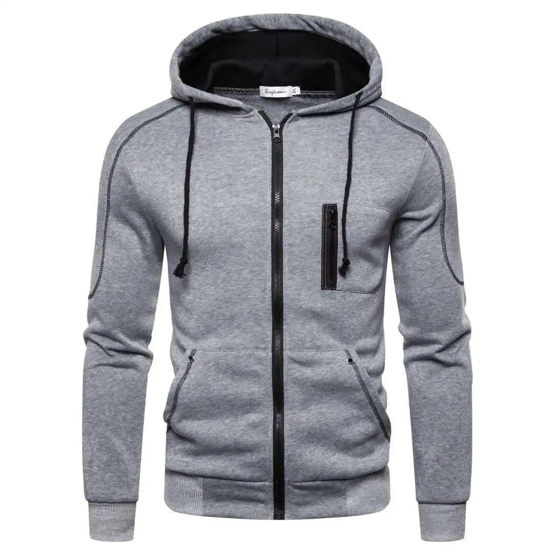 Veste de sweatshirt à capuche et fermeture éclair intégrale pour homme
