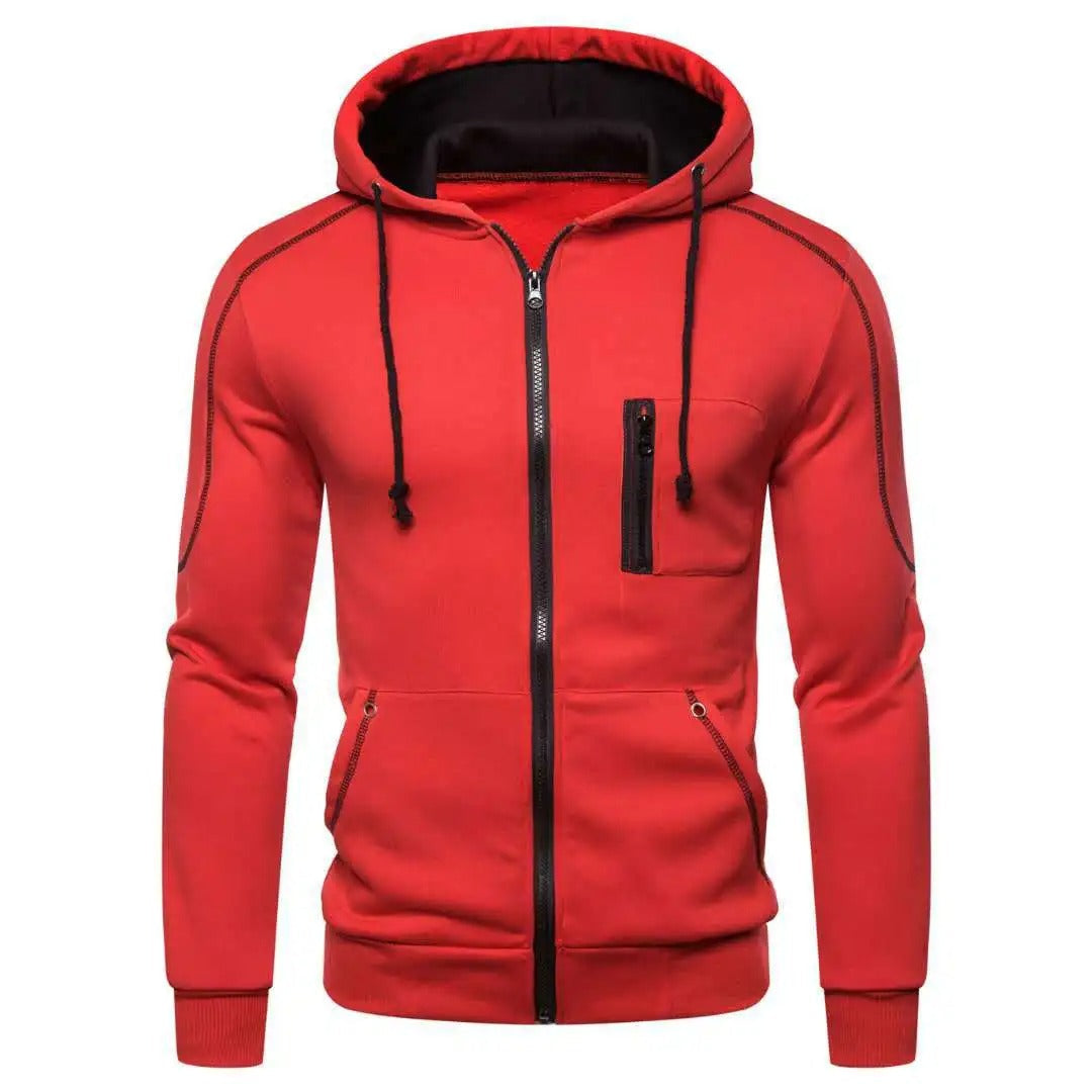 Veste de sweatshirt à capuche et fermeture éclair intégrale pour homme