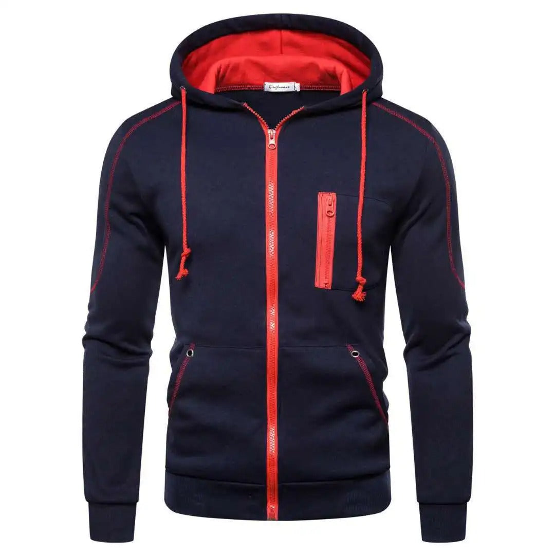 Veste de sweatshirt à capuche et fermeture éclair intégrale pour homme