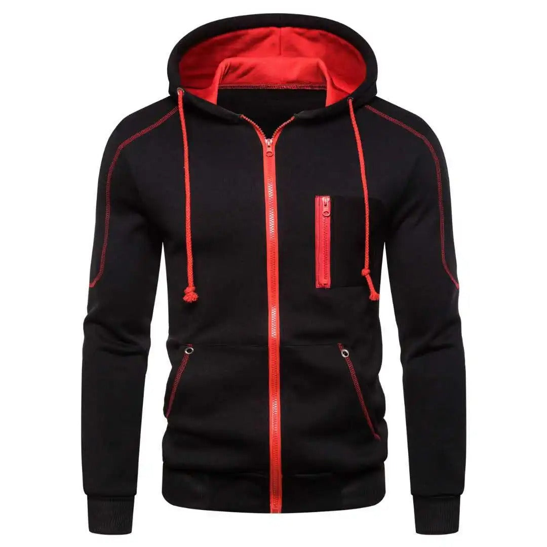 Veste de sweatshirt à capuche et fermeture éclair intégrale pour homme