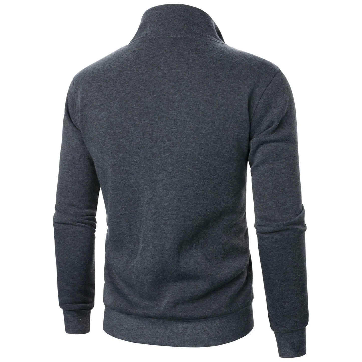 Veste décontractée pour homme avec col montant et fermeture éclair
