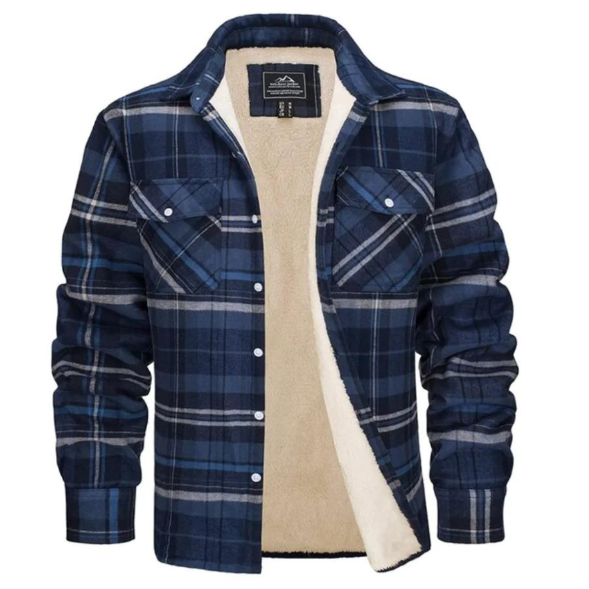Veste doublée à carreaux pour homme