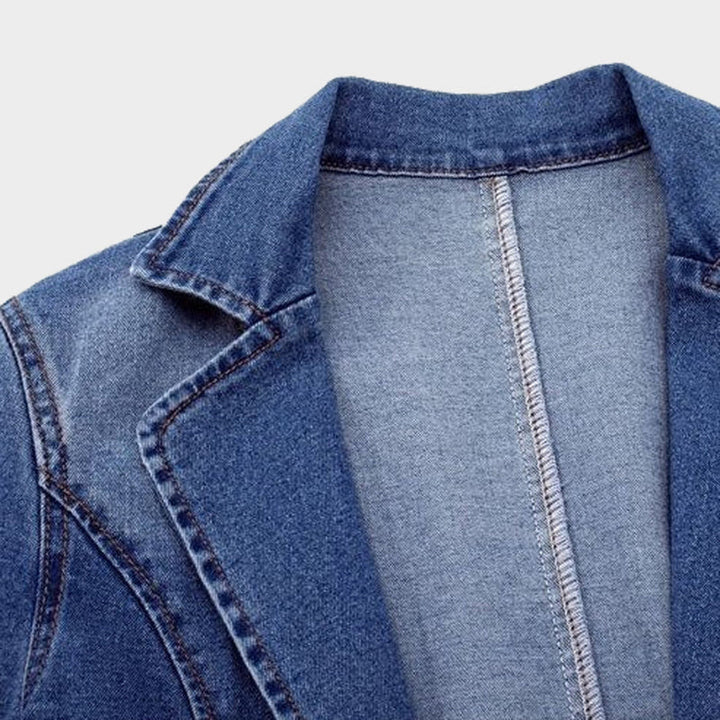 Veste en jean élégante coupe cintrée