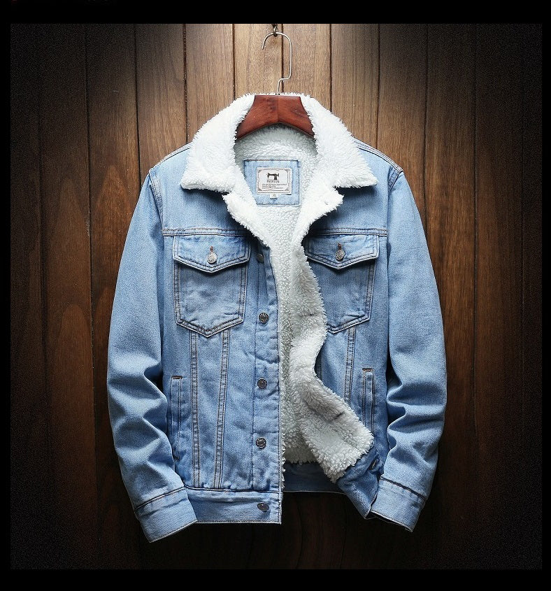 Veste en jean rétro doublée polaire