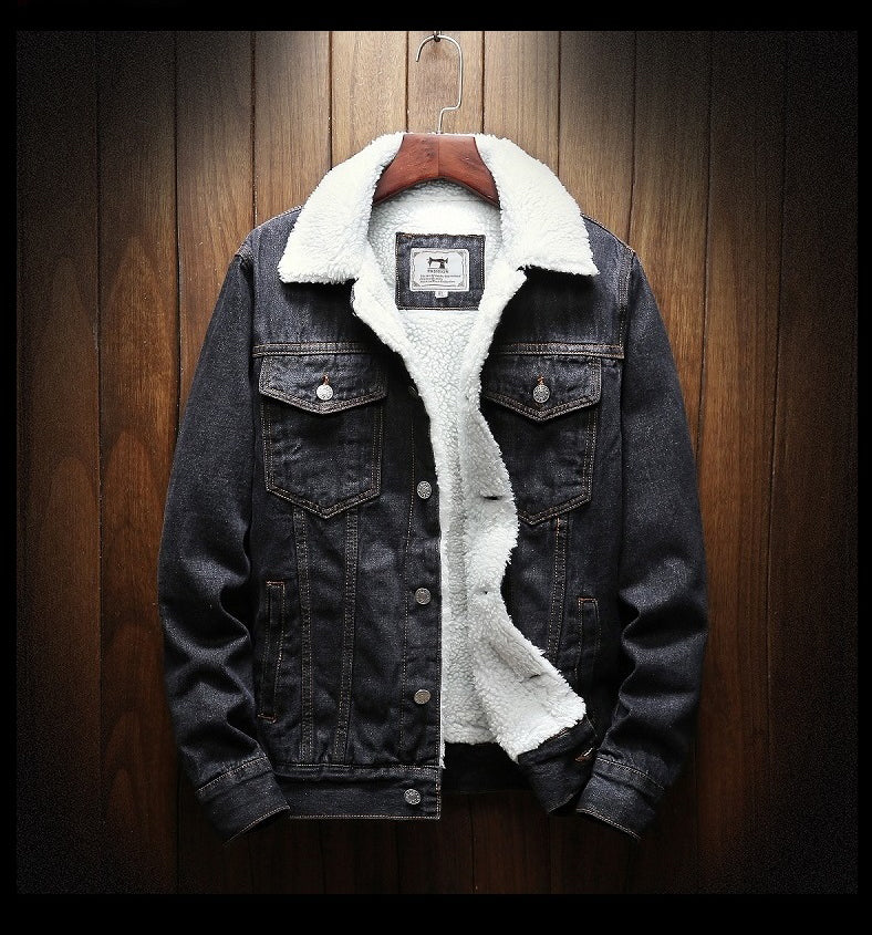 Veste en jean rétro doublée polaire
