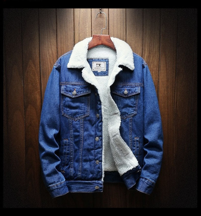 Veste en jean rétro doublée polaire