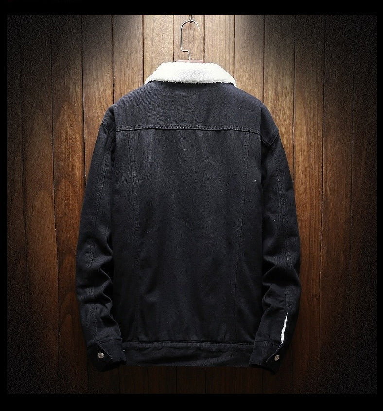 Veste en jean rétro doublée polaire