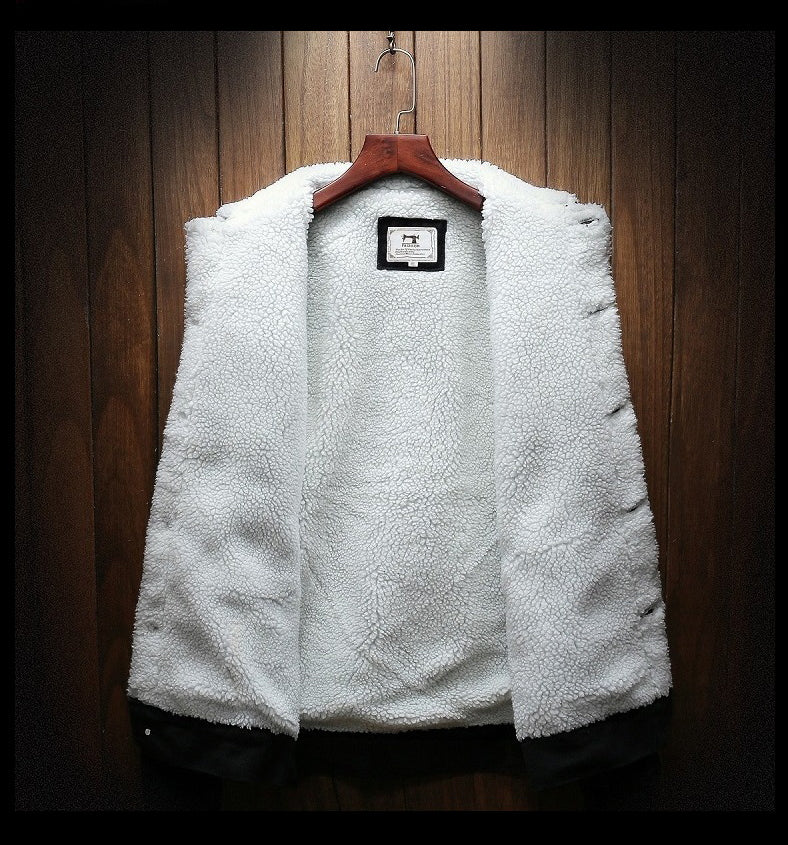 Veste en jean rétro doublée polaire