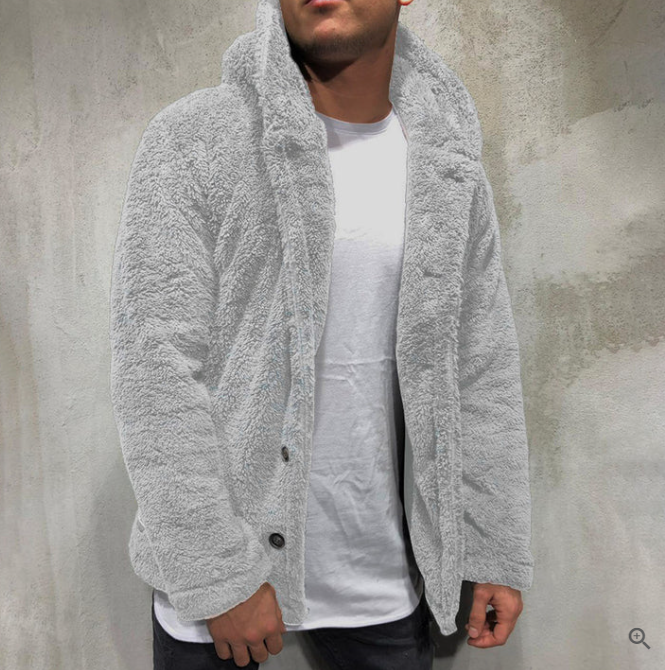 Veste en sherpa à capuche pour homme