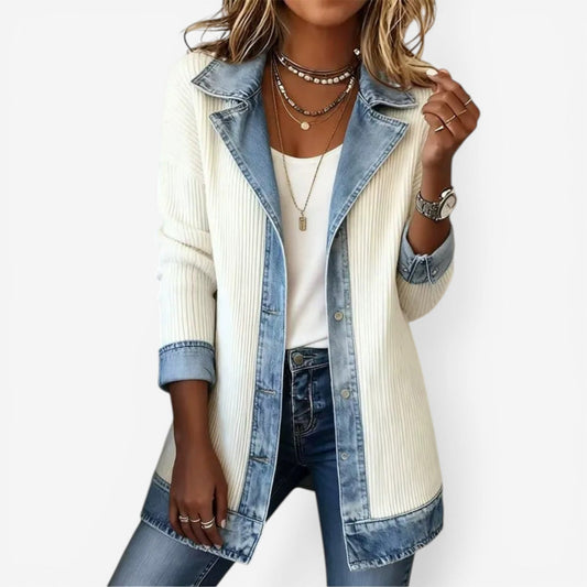 Veste hybride en jean pour femme