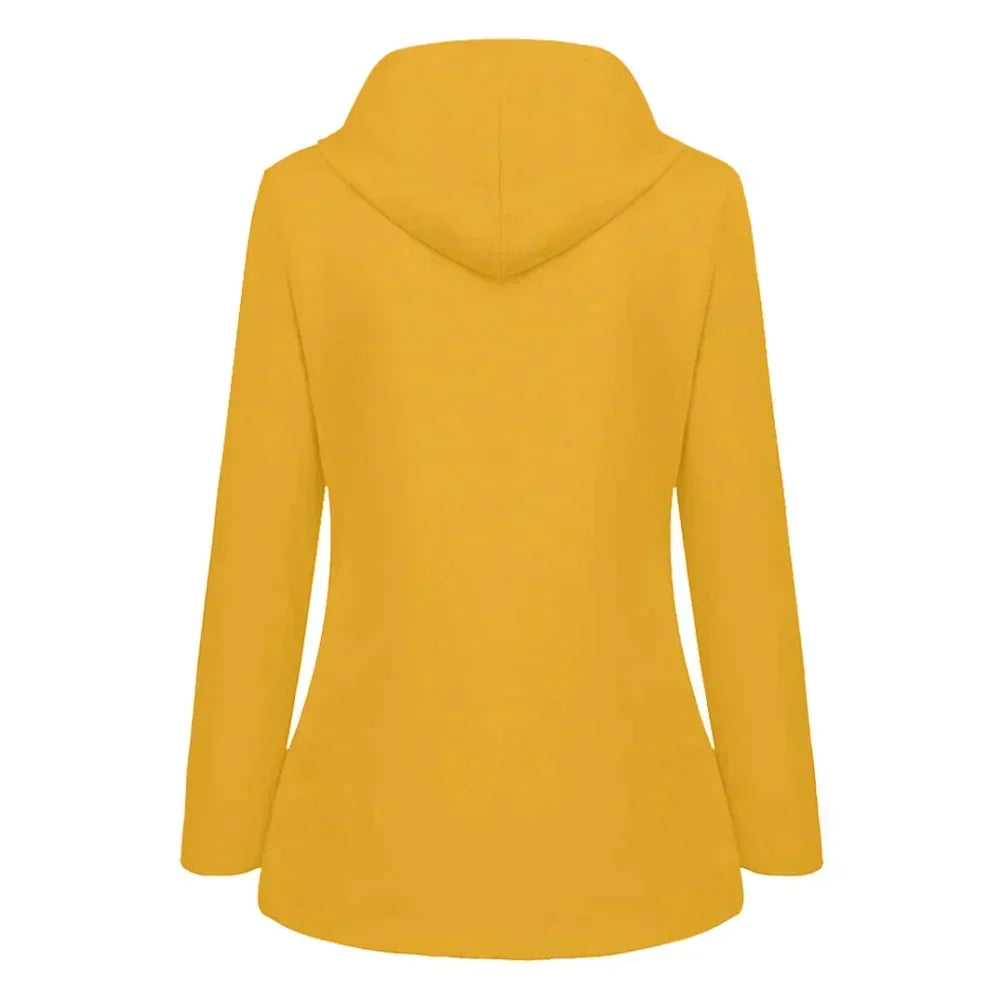 Veste imperméable coupe évasée à capuche pour femme