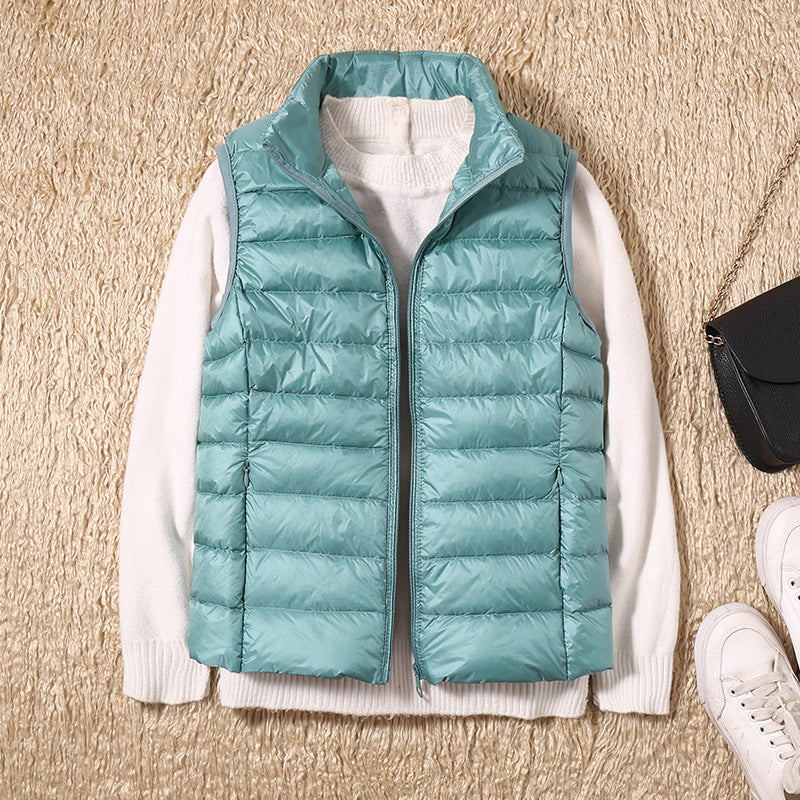 Veste imperméable en plumes de canard blanc