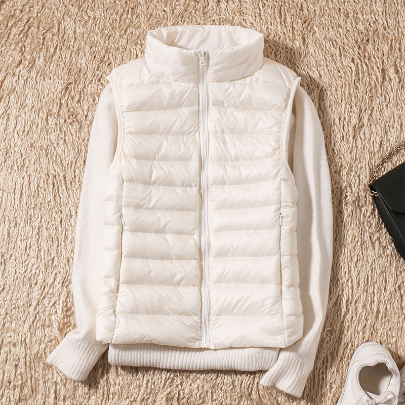 Veste imperméable en plumes de canard blanc