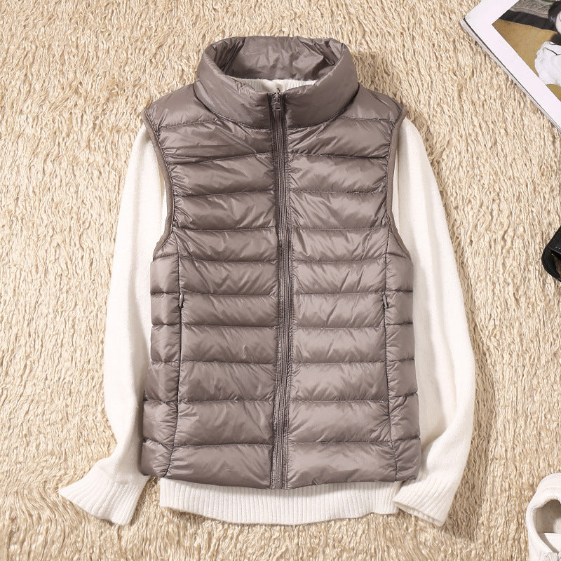 Veste imperméable en plumes de canard blanc