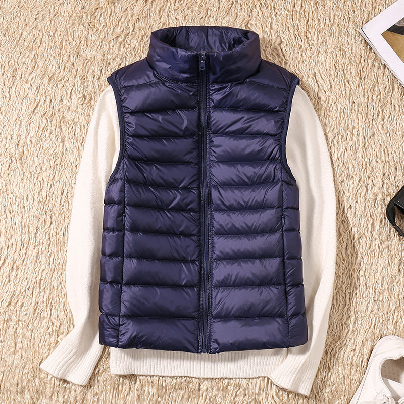 Veste imperméable en plumes de canard blanc