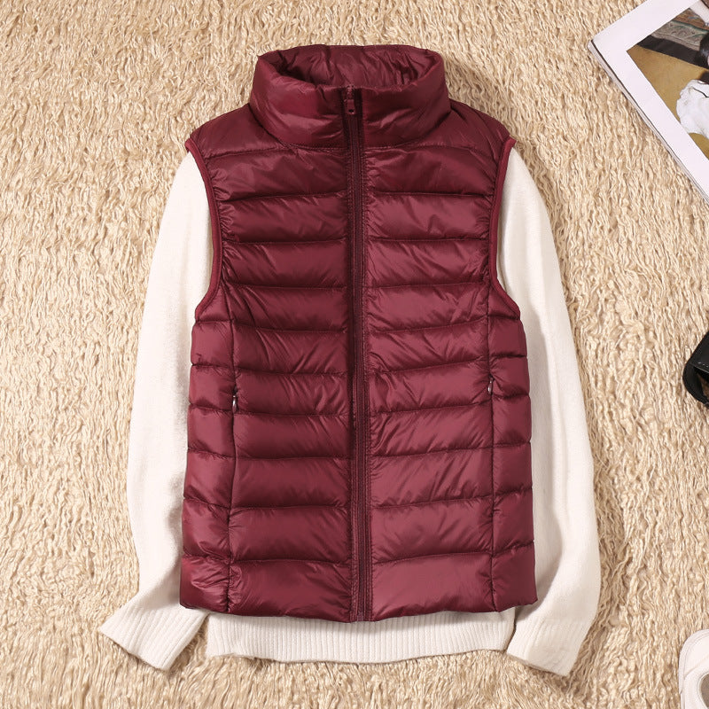 Veste imperméable en plumes de canard blanc