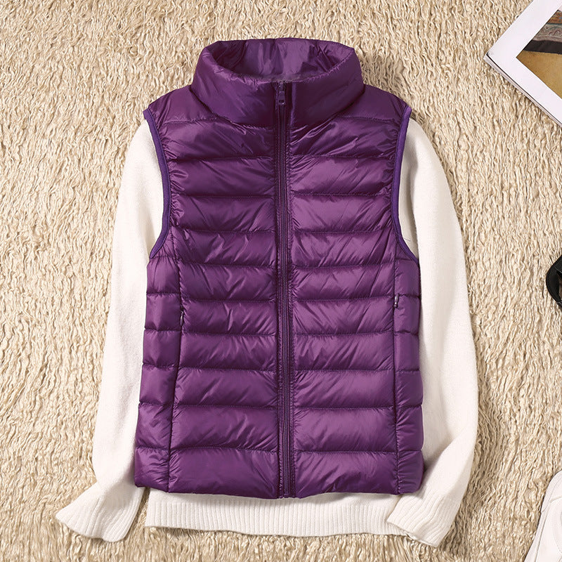 Veste imperméable en plumes de canard blanc