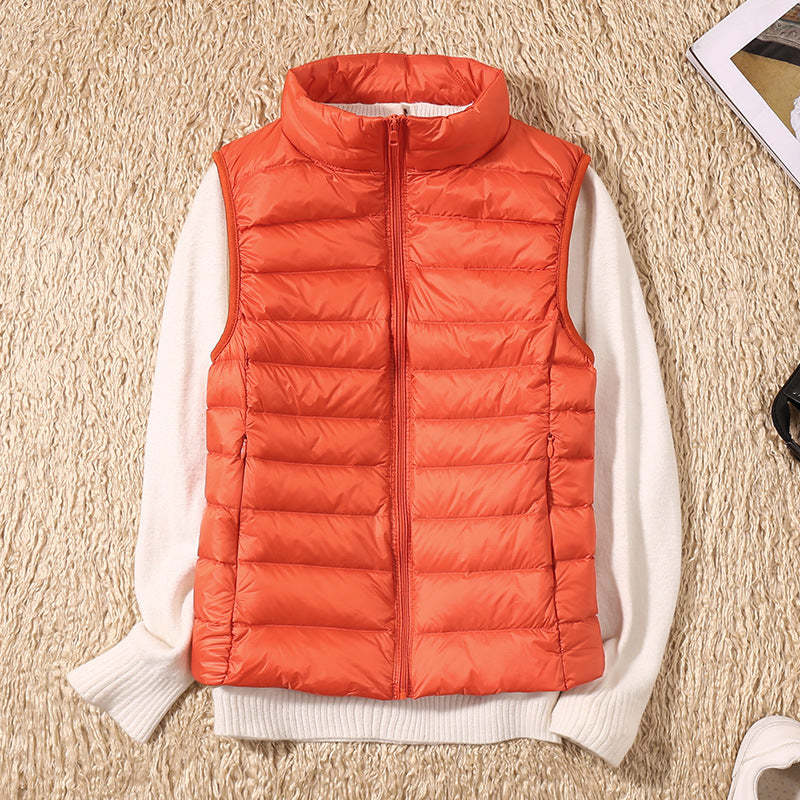 Veste imperméable en plumes de canard blanc