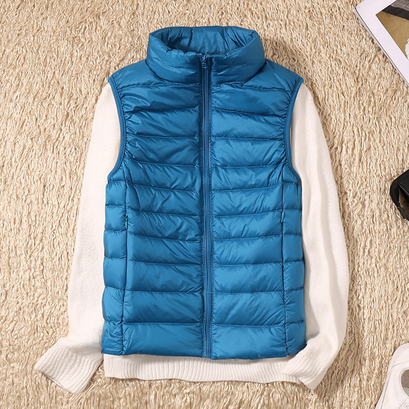 Veste imperméable en plumes de canard blanc