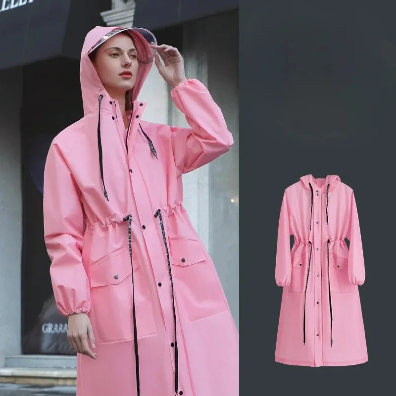 Veste imperméable longue pour femme