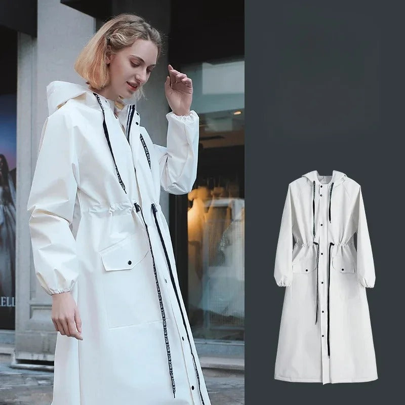 Veste imperméable longue pour femme