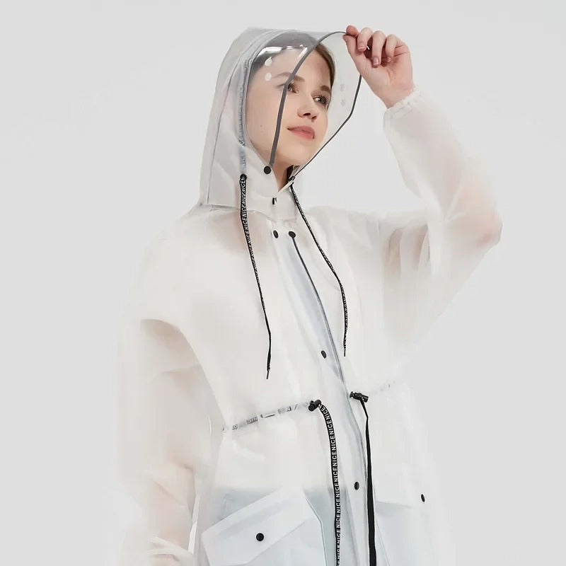 Veste imperméable longue pour femme