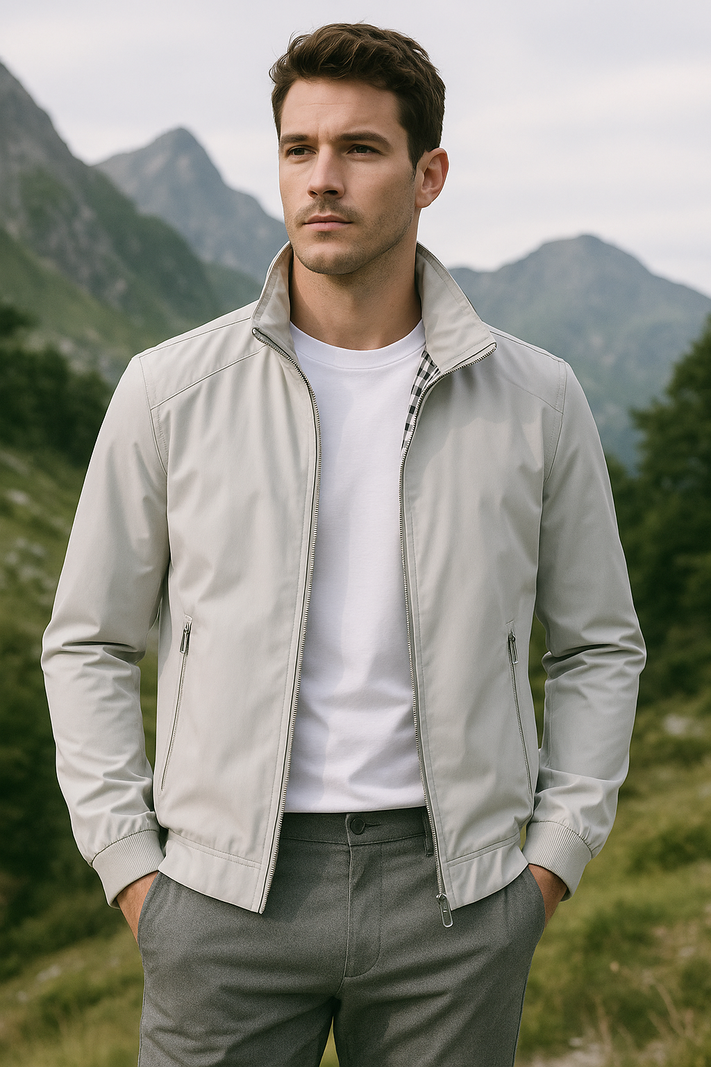 Veste légère homme coupe-vent design minimaliste