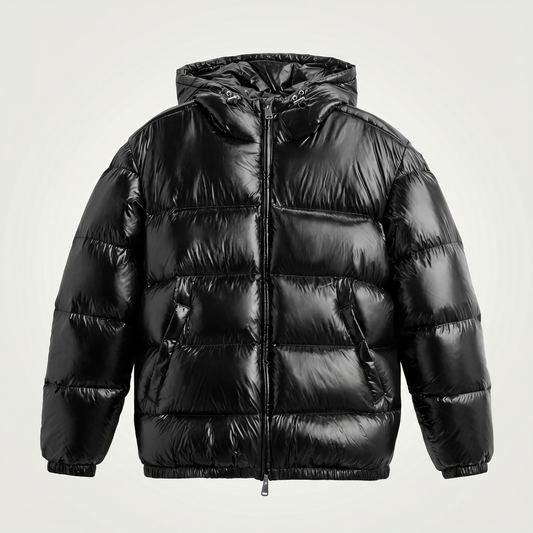 Veste matelassée en polyamide unisexe | Vêtement d'extérieur d'hiver léger et classique
