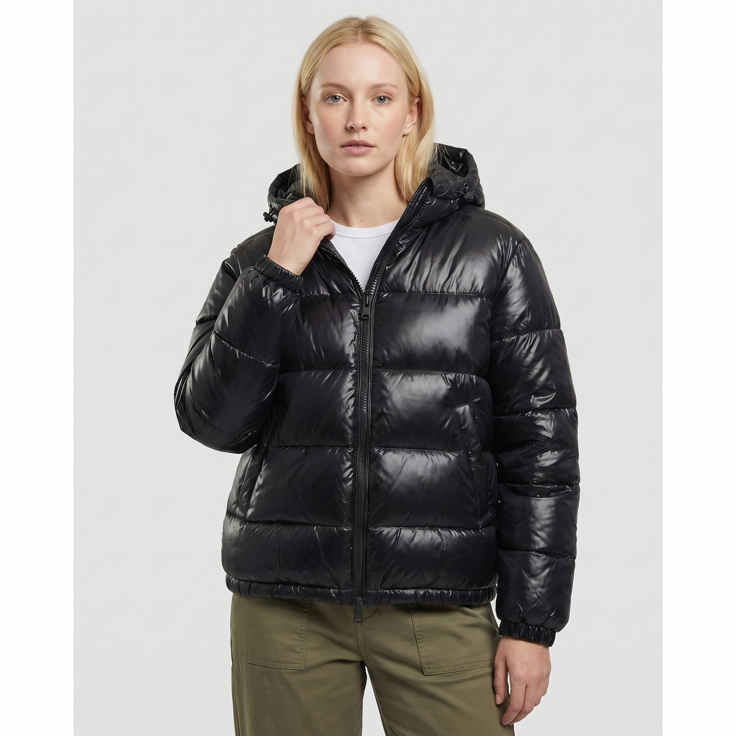 Veste matelassée en polyamide unisexe | Vêtement d'extérieur d'hiver léger et classique