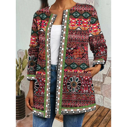 Veste ouverte style artisanal
