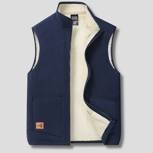 Veste sans manches d'hiver doublée pour homme – Chaude et élégante