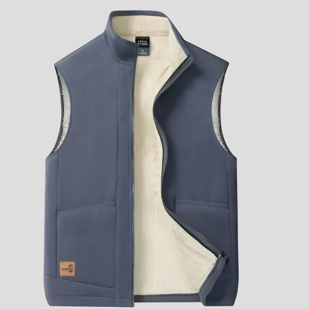 Veste sans manches d'hiver doublée pour homme – Chaude et élégante