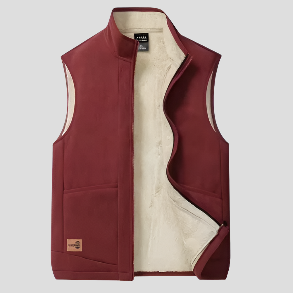 Veste sans manches d'hiver doublée pour homme – Chaude et élégante