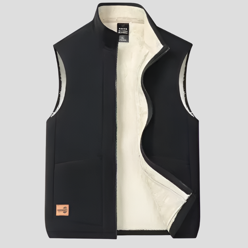 Veste sans manches d'hiver doublée pour homme – Chaude et élégante