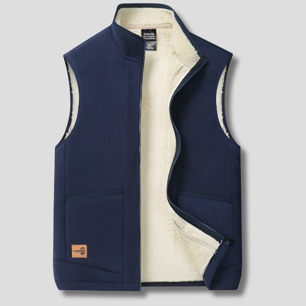 Veste sans manches d'hiver doublée pour homme – Chaude et élégante