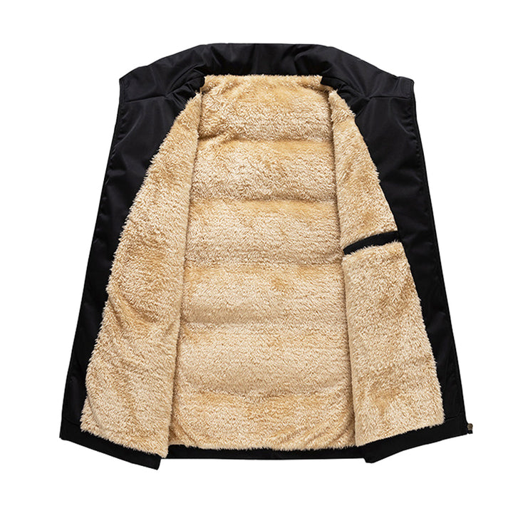 Veste sans manches élégante pour homme avec doublure en fourrure