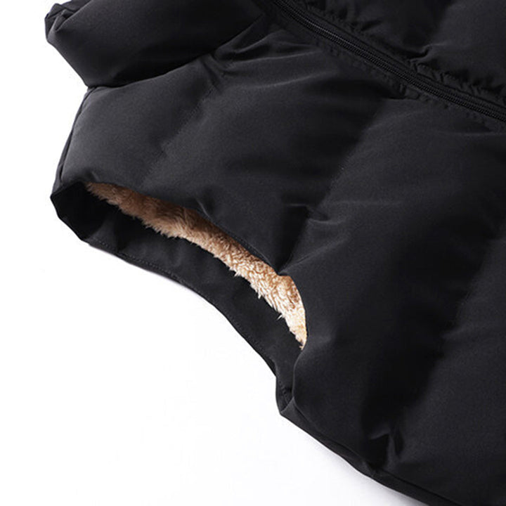 Veste sans manches élégante pour homme avec doublure en fourrure