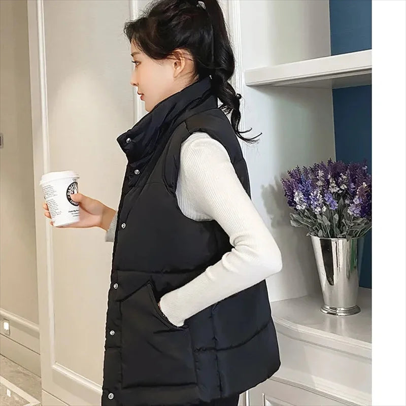 Veste sans manches | Longue et chaude