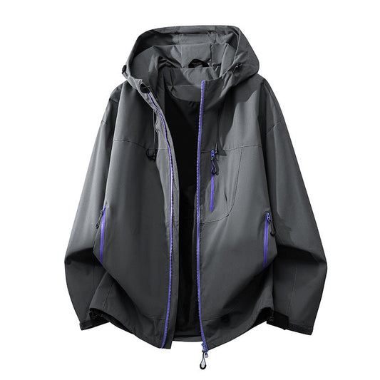Veste technique d'extérieur avec poches multifonctions et système de capuche réglable