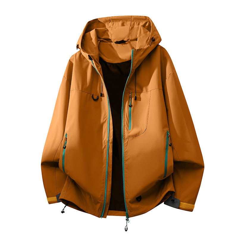 Veste technique d'extérieur avec poches multifonctions et système de capuche réglable