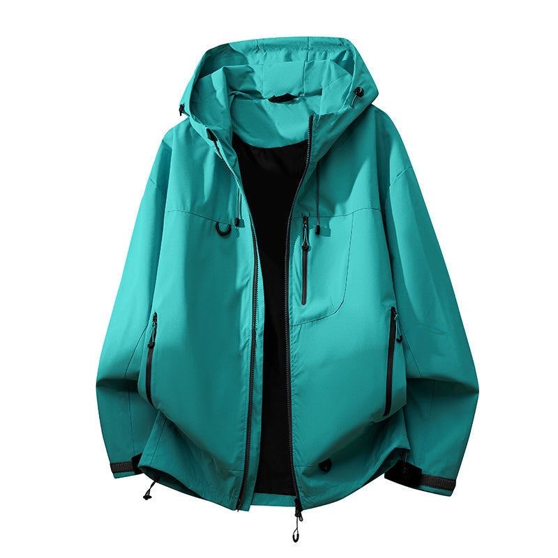 Veste technique d'extérieur avec poches multifonctions et système de capuche réglable