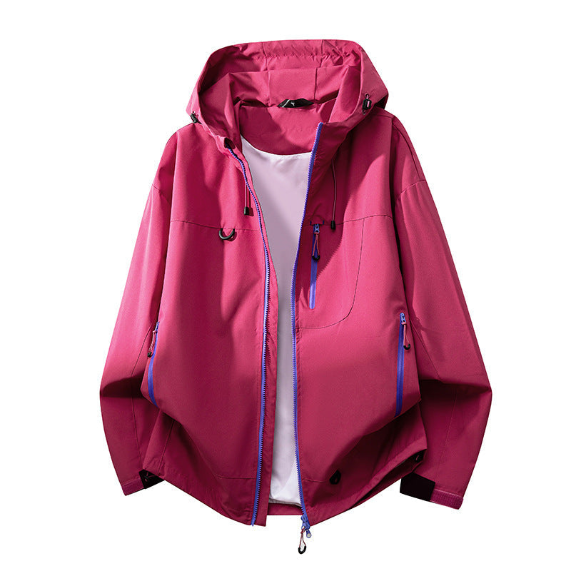 Veste technique d'extérieur avec poches multifonctions et système de capuche réglable
