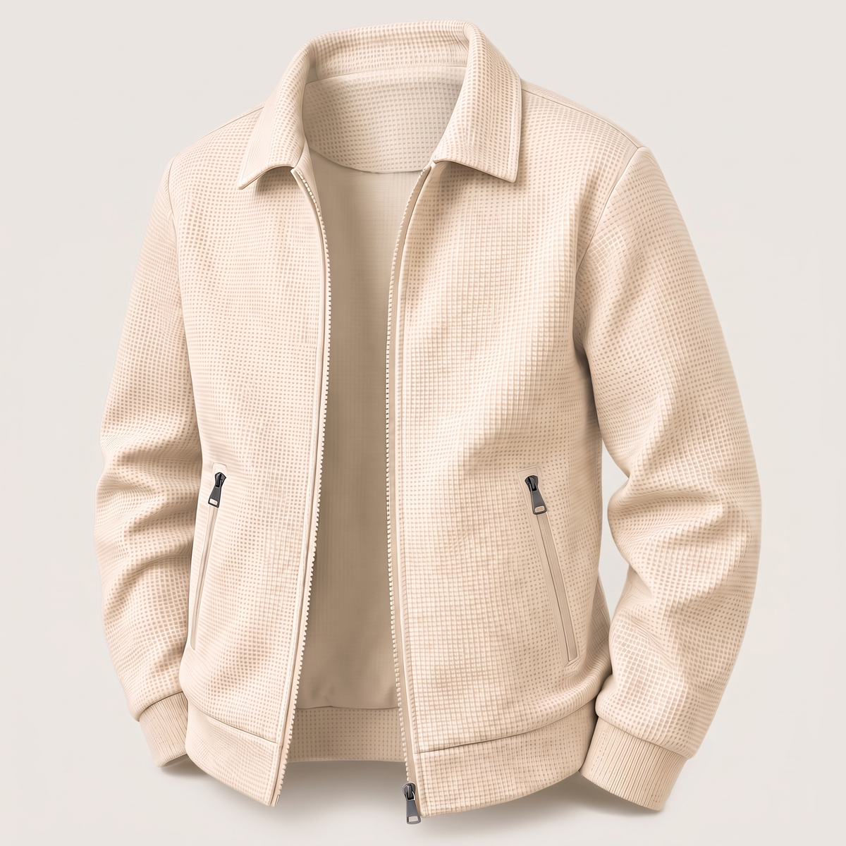 Veste zippée texturée