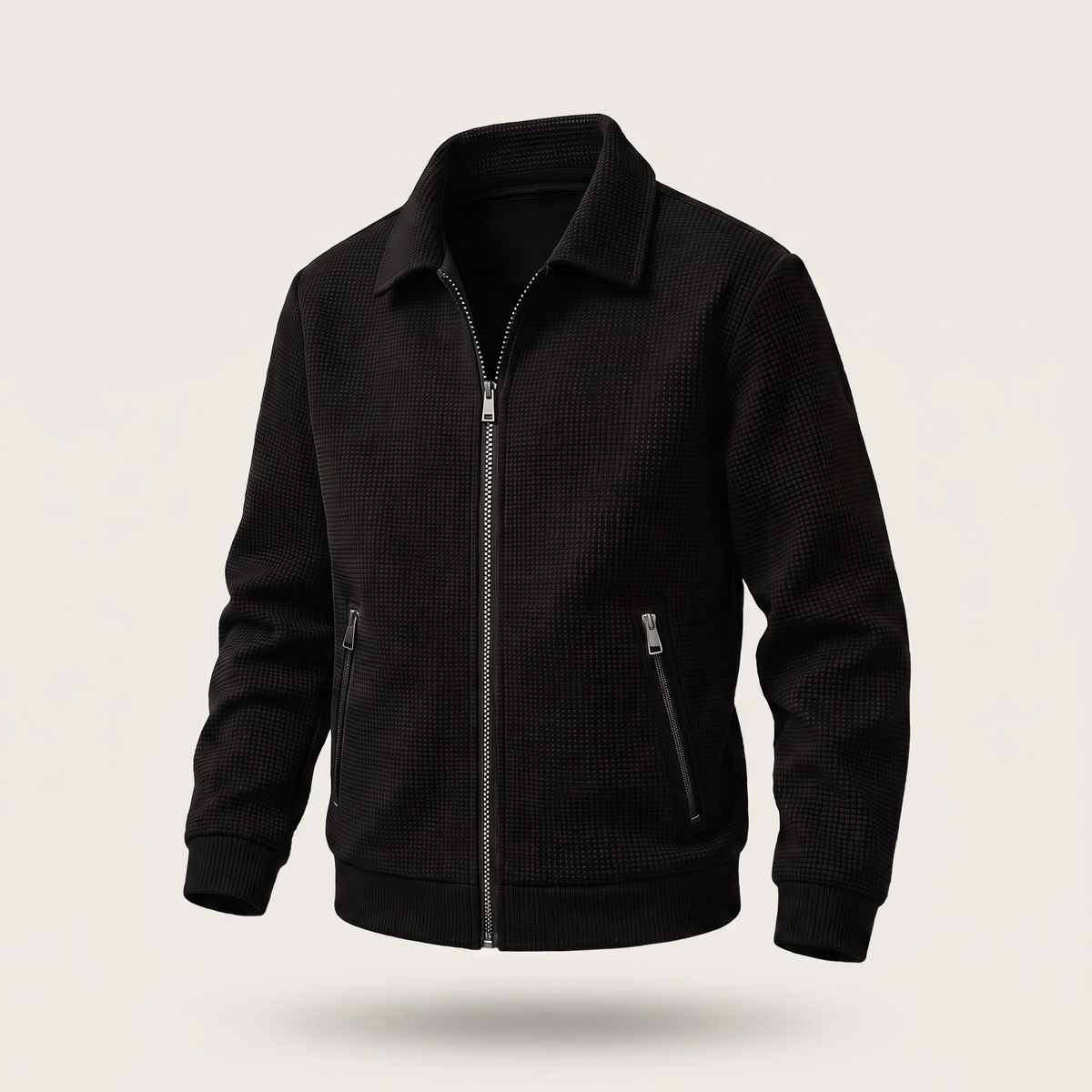 Veste zippée texturée