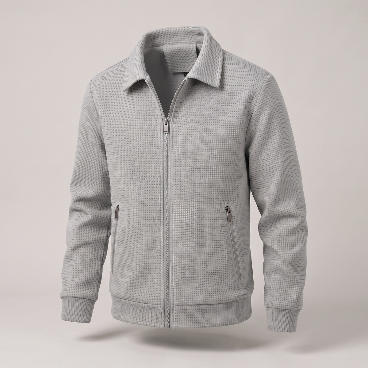 Veste zippée texturée