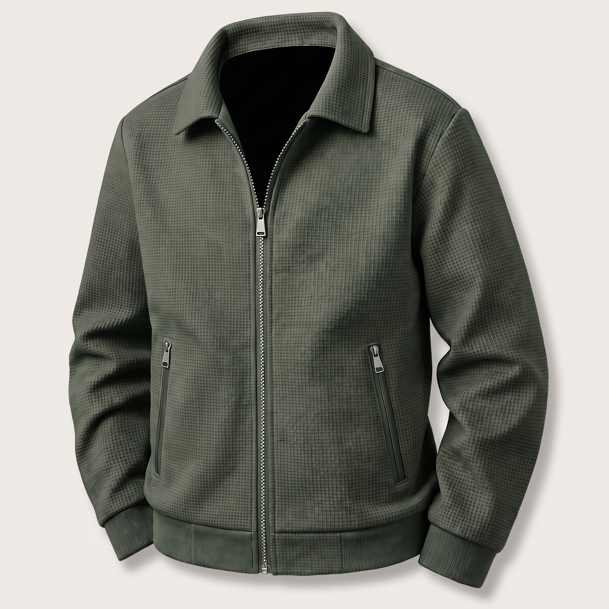 Veste zippée texturée