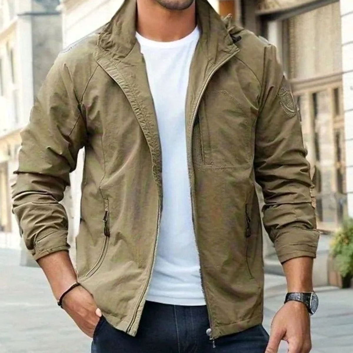 Veste zippée urbaine et décontractée pour homme
