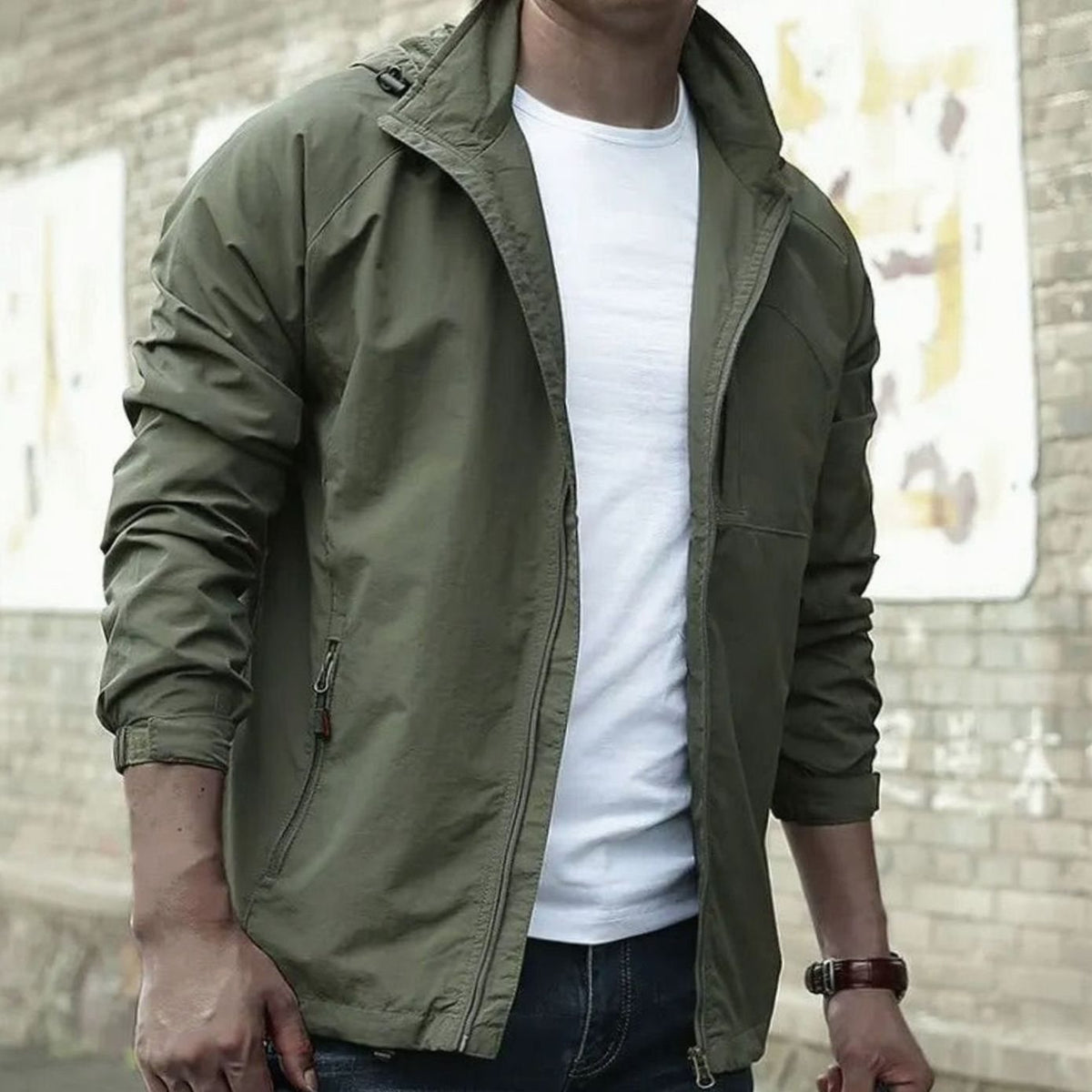 Veste zippée urbaine et décontractée pour homme
