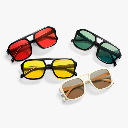 Vintage Square Sunglasses with UV400 Protection