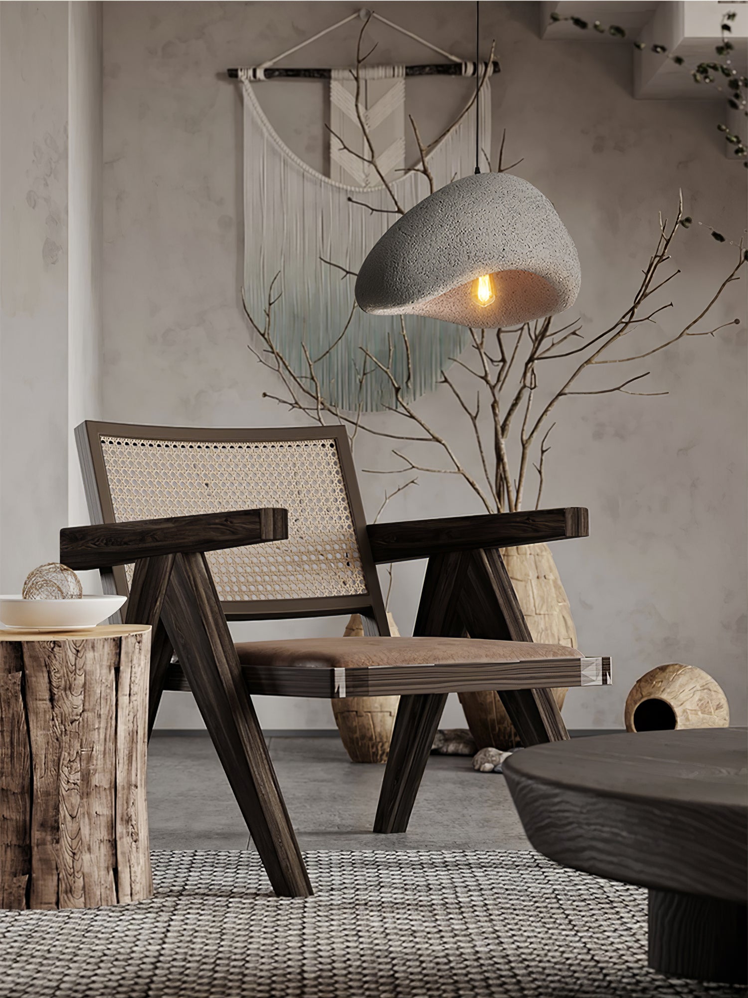 Wabi-Sabi Cocoon Pendant Light, Style A